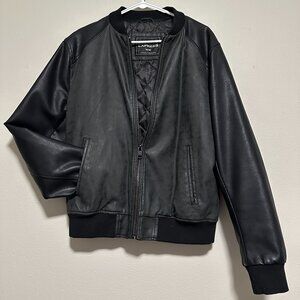EXPRESS Men's Faux Leather Bomber Jacket